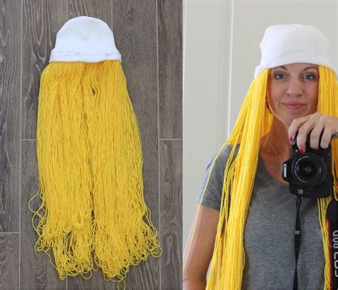 diy yarn wig no sew